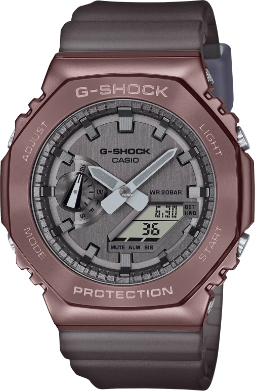 Casio,G-STEEL 49.30x44.40mm,49.30x44.40mm,Resin,Grey,Quartz,Countdown,Chronograph,Month,Date,Hardlex,Octagon,GM2100MF,GM2100MF-5A