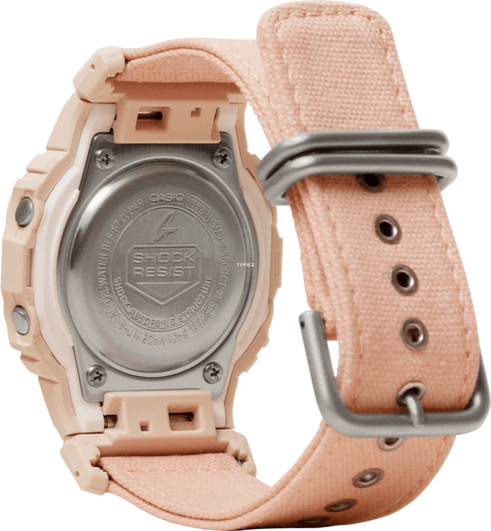 Casio,DIGITAL 45.70x40.50mm,45.70x40.50mm,Bio-sourced,Resin,Pink Red,Quartz,Countdown,Chronograph,Month,Date,Hardlex,Square,GMDS5600CT,GMDS5600CT-4
