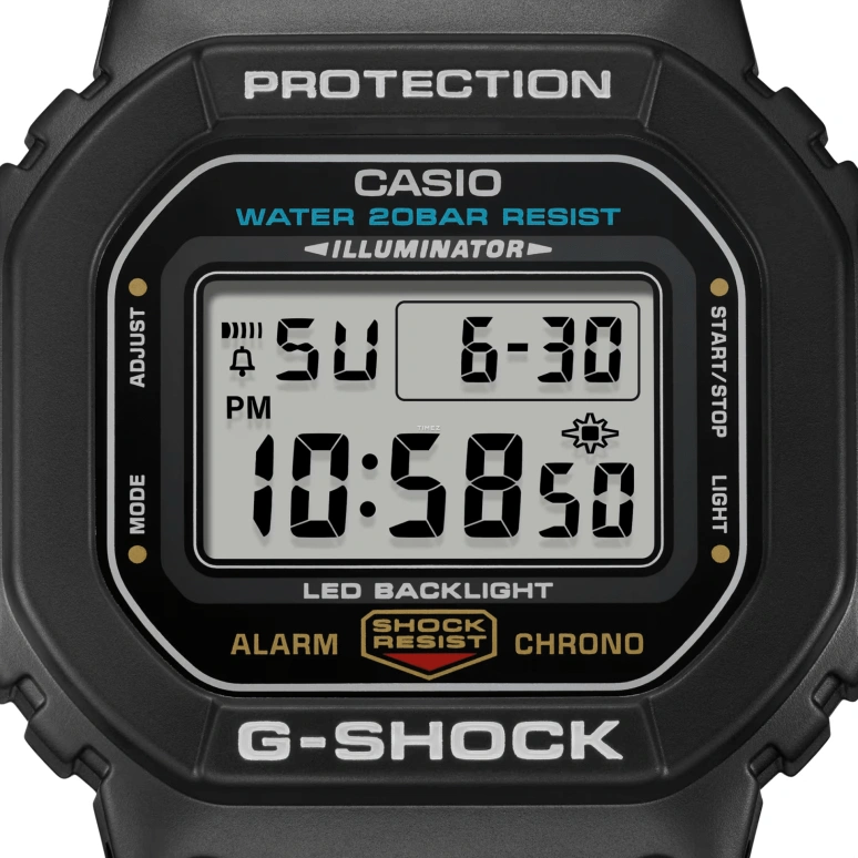 Casio,G-SHOCK 48.90x42.80mm,48.90x42.80mm,Resin,Grey,Black,Quartz,Countdown,Chronograph,Month,Date,Hardlex,Square,DW,DW-5600UE-1