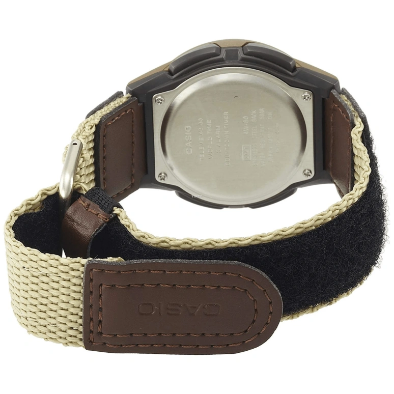 Casio,ANALOG-DIGITAL 40mm,40mm,Resin,White,Quartz,Countdown,Chronograph,Month,Date,Plexi,Round,AW80V,AW80V-5BV