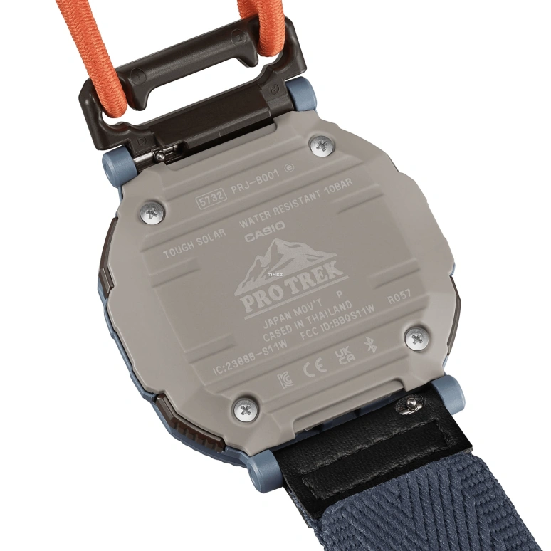 Casio,PROTREK 50.30x46mm,50.30x46mm,Resin,Bio-sourced,Black,Quartz,Countdown,Chronograph,Month,Date,Hardlex,Glass,Square,PRJB001B,PRJB001B-2
