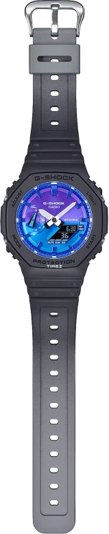 Casio,G-SHOCK 45.40mm,45.40mm,Carbon,Resin,Bio-sourced,Purple,Gradient,Dual,Quartz,Countdown,Chronograph,Month,Date,Hardlex,Octagon,GA2100FL,GA2100FL-1A