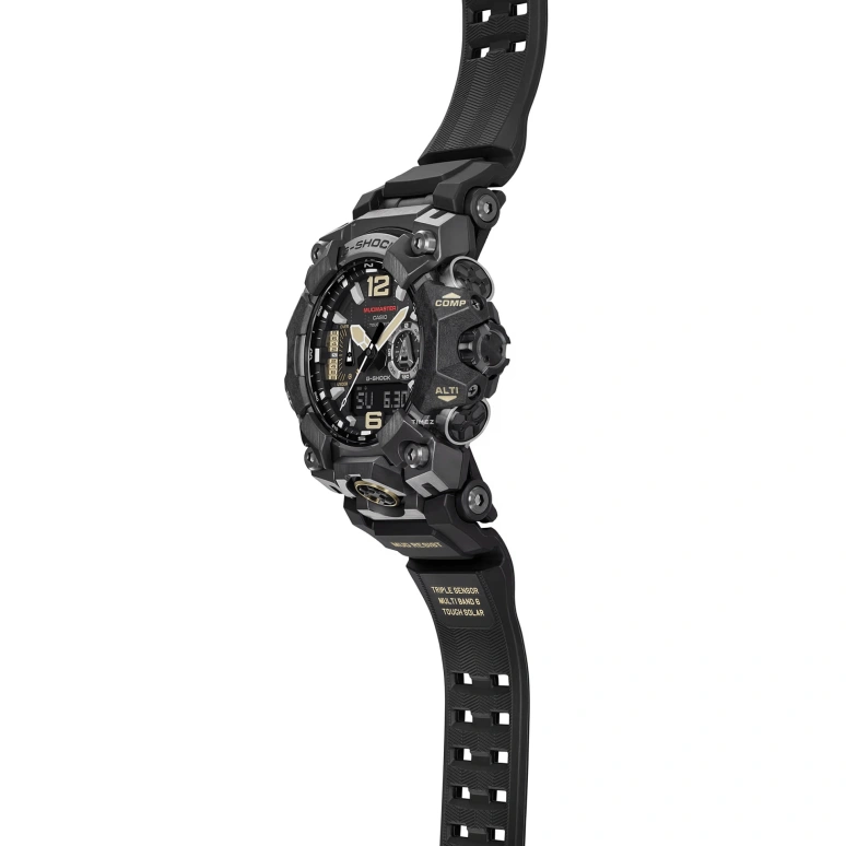 Casio,MASTER OF G - LAND 58.70x52.10mm,58.70x52.10mm,Bio-sourced,Black,Quartz,Countdown,Chronograph,Month,Date,Sapphire,Crystal Glass,Round,GWGB1000,GWGB1000-1A