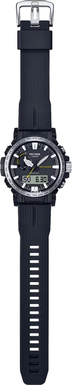 Casio,PROTREK 54.20x47.40mm,54.20x47.40mm,Resin,Stainless Steel,Black,Quartz,Countdown,Chronograph,Month,Date,Hardlex,Round,PRW61,PRW61-1A