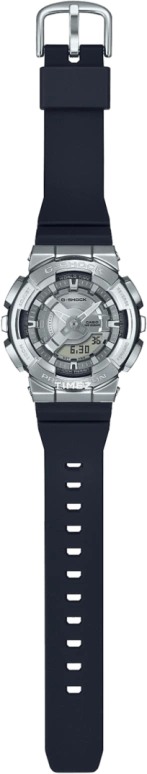 Casio,G-SHOCK 46x42mm,46x42mm,Resin,Stainless Steel,Silver,Quartz,Countdown,Chronograph,Month,Date,Hardlex,Round,GMS110,GMS110-1A