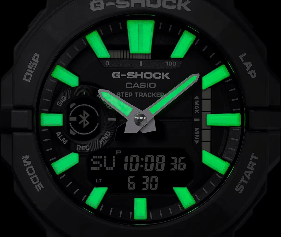 Casio,G-SHOCK 48.50x43.90mm,48.50x43.90mm,Carbon,Bio-sourced,Resin,Black,Quartz,Countdown,Chronograph,Month,Date,Hardlex,Round,GBA950,GBA950-1A