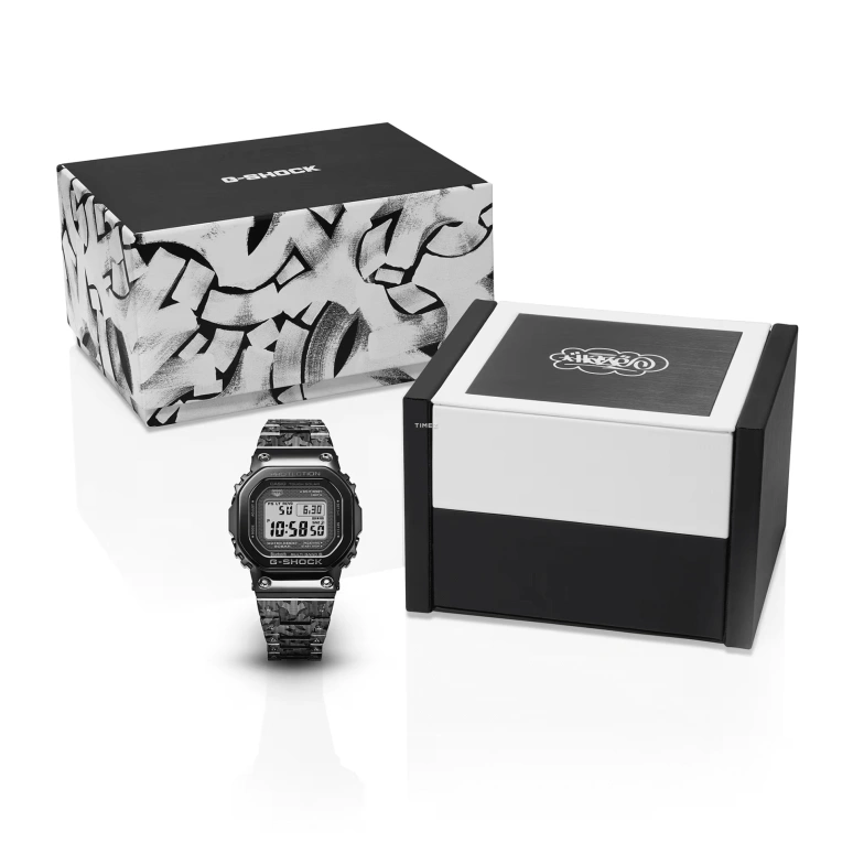 Casio,G-SHOCK 49.30x43.20mm,49.30x43.20mm,Stainless Steel,Grey,Quartz,Countdown,Chronograph,Perpetual Calendar,Month,Hardlex,Square,GMW,GMW-B5000EH-1