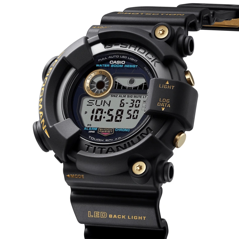 Casio,MASTER OF G - SEA 50.30mm,50.30mm,Titanium,Black,Grey,Quartz,Countdown,Chronograph,Month,Date,Hardlex,Round,GW8230B,GW8230B-9A