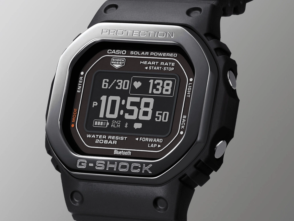 Casio,G-SHOCK 51.10x44.50mm,51.10x44.50mm,Stainless Steel,Black,Quartz,Countdown,Chronograph,Perpetual Calendar,Month,Square,DW,DW-H5600MB-1