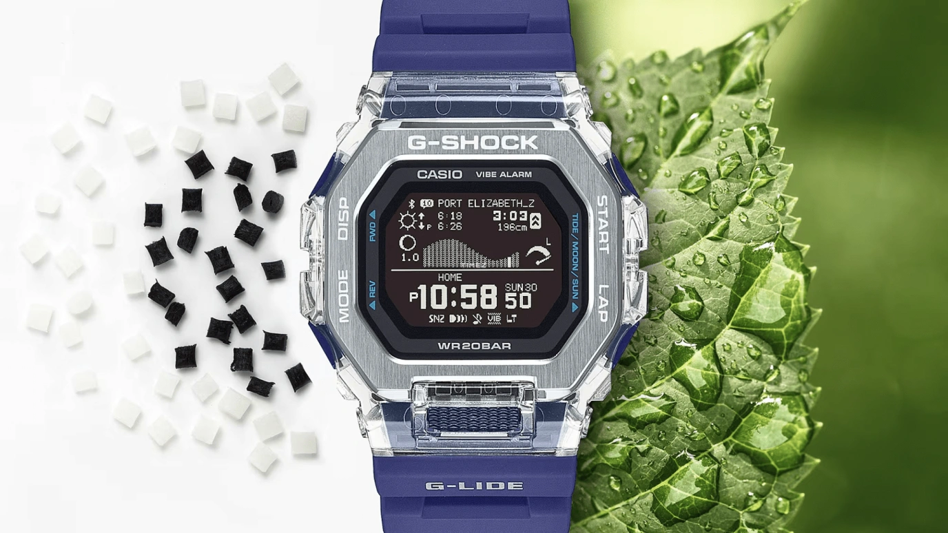 Casio,G-LIDE 50.90x46mm,50.90x46mm,Resin,Stainless Steel,Black,Quartz,Countdown,Chronograph,Month,Day,Hardlex,Square,GBX100S,GBX100S-2