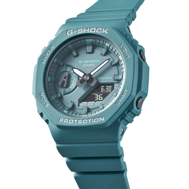 Casio,G-SHOCK 46.20x42.90mm,46.20x42.90mm,Carbon,Blue,Quartz,Countdown,Chronograph,Month,Date,Hardlex,Round,GMAS2100GA,GMAS2100GA-3A