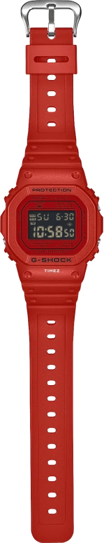 Casio,5600 48.90x42.80mm,48.90x42.80mm,Bio-sourced,Resin,Red,Quartz,Countdown,Chronograph,Month,Date,Hardlex,Square,DW5600RRB,DW5600RRB-4