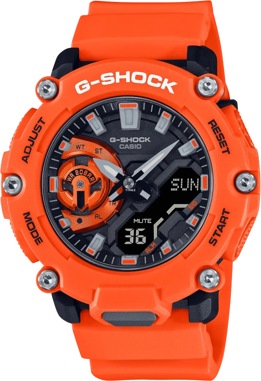 Casio,G-SHOCK 47.10mm,47.10mm,Resin,Black,Quartz,Countdown,Chronograph,Month,Date,Hardlex,Round,GA2200M,GA2200M-4A