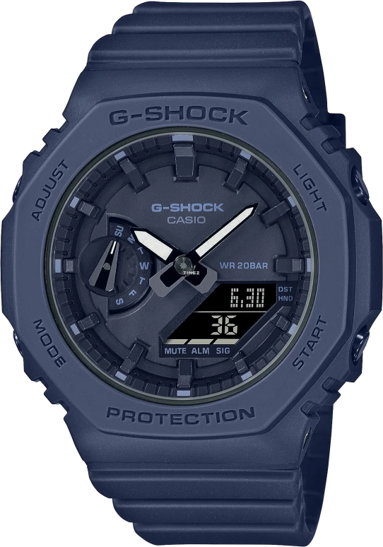 Casio,G-SHOCK 46.20x42.90mm,46.20x42.90mm,Carbon,Resin,Blue,Quartz,Countdown,Chronograph,Month,Date,Hardlex,Round,GMAS2100BA21