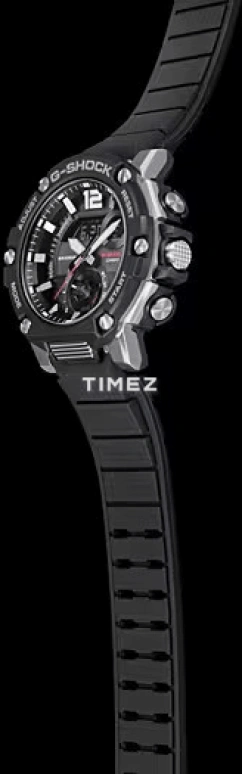 Casio,G-STEEL 50.30mm,50.30mm,Stainless Steel,Black,Quartz,Countdown,Chronograph,Month,Date,Hardlex,Round,GSTB300,GSTB300-1A