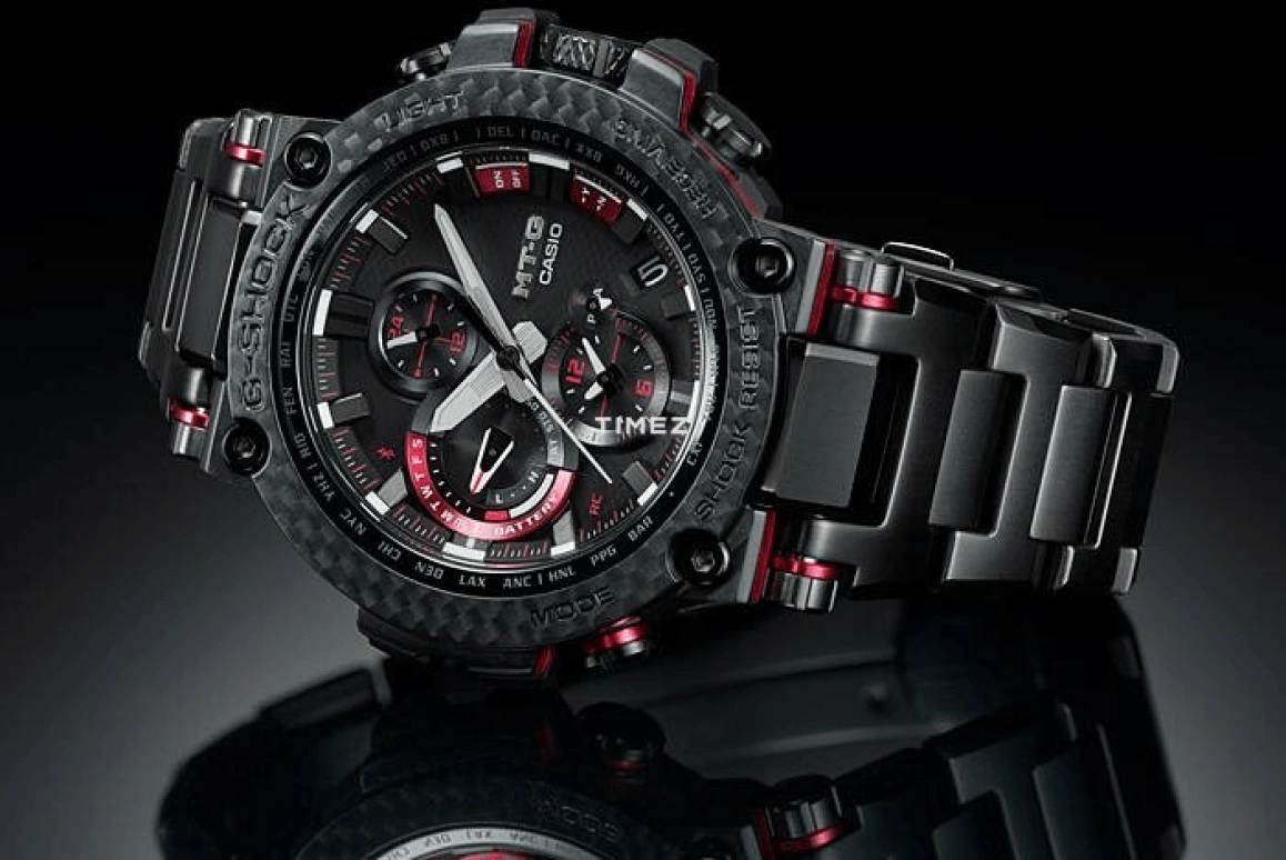 Casio,MTG 51.70mm,51.70mm,Resin,Black,Quartz,Countdown,Chronograph,Day,Dule Time,Sapphire,Round,MTG,MTG-B1000XBD-1A
