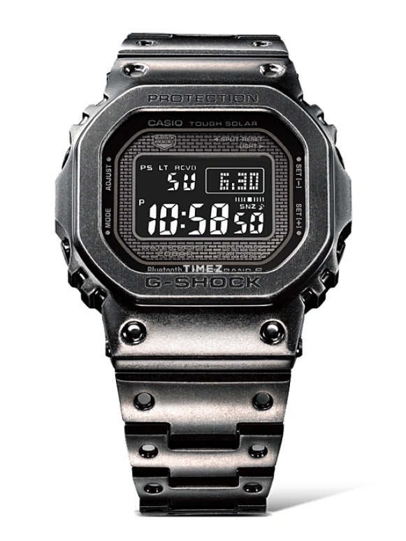 Casio,G-SHOCK 49.30x43.20mm,49.30x43.20mm,Stainless Steel,Black,Quartz,Countdown,Chronograph,Perpetual Calendar,Month,Square,GMW,GMW-B5000V-1