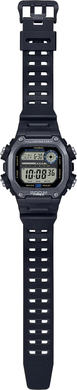 Casio,Standard 50.50x50.40mm,50.50x50.40mm,Resin,Black,Grey,Quartz,Countdown,Chronograph,Month,Date,Hardlex,Square,DW291HX,DW291HX-1AV