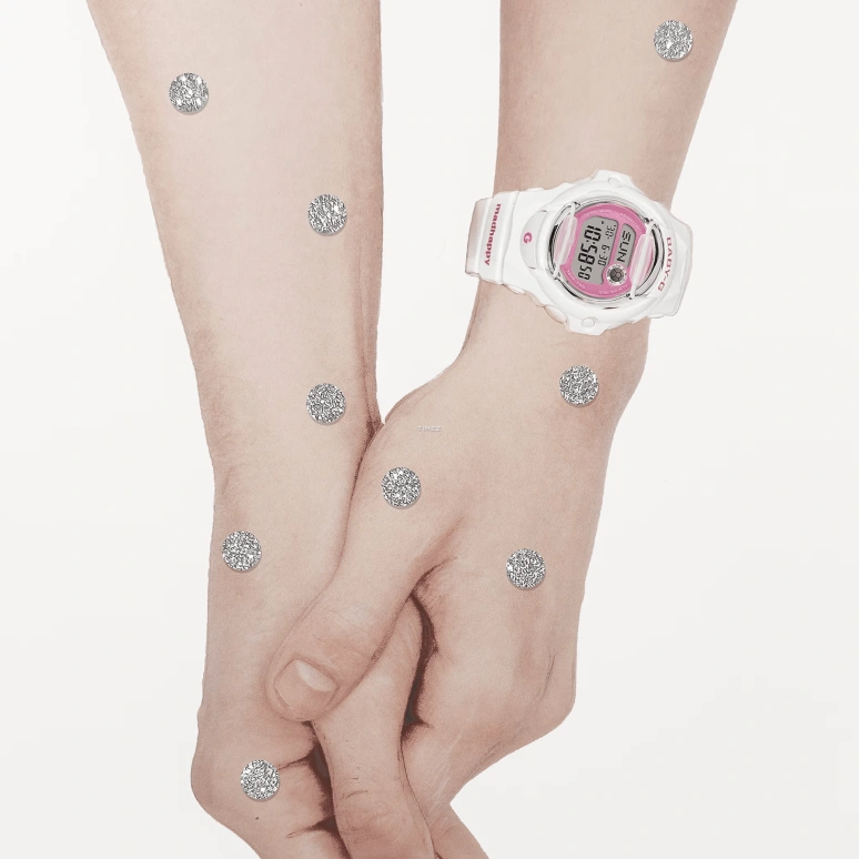 Casio,BABY-G 45.90x42.60mm,45.90x42.60mm,Resin,Pink Red,Quartz,Countdown,Chronograph,Annual Calendar,Month,Hardlex,Round,BG169MH,BG169MH-7