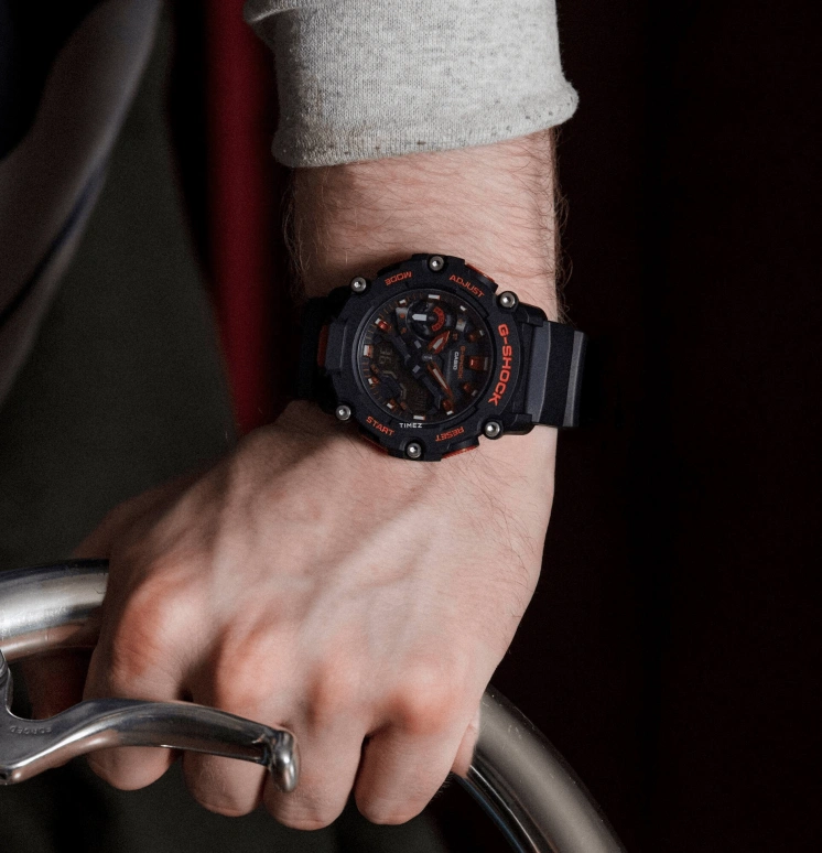 Casio,G-SHOCK 47.10mm,47.10mm,Resin,Carbon,Black,Quartz,Countdown,Chronograph,Month,Date,Hardlex,Round,GA2200BNR,GA2200BNR-1A