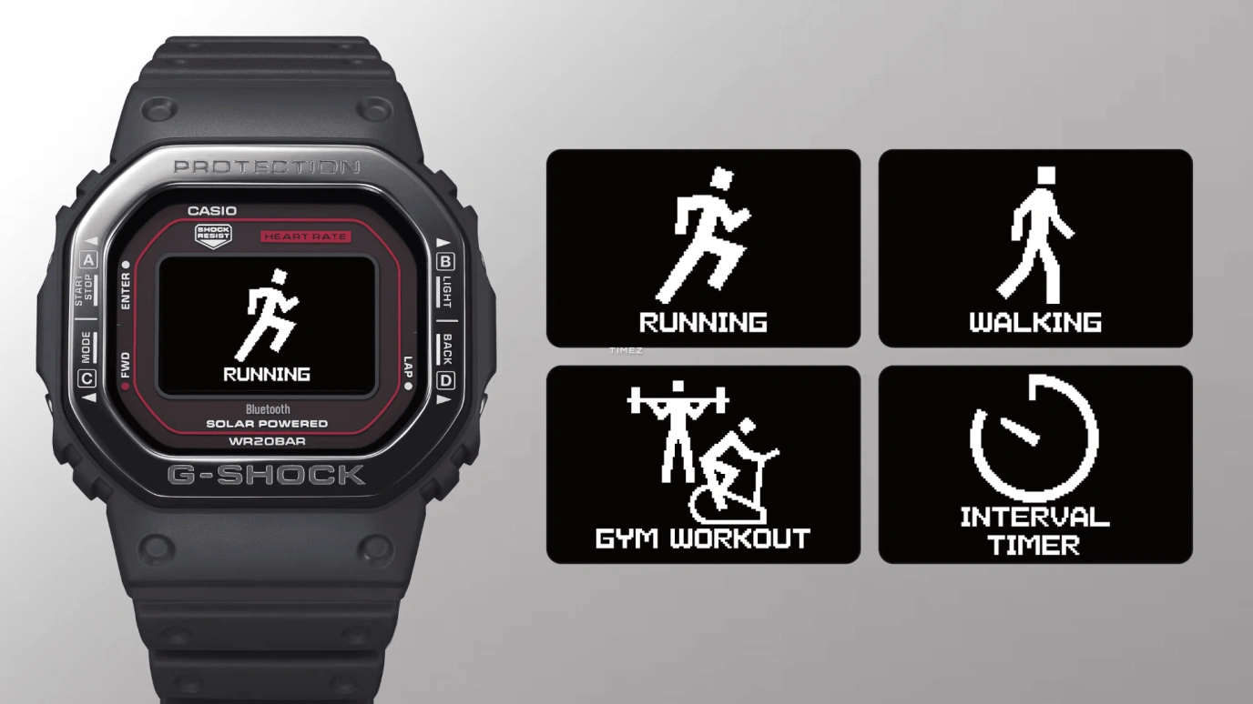 Casio,G-SHOCK 51.10x44.50mm,51.10x44.50mm,Bio-sourced,Black,Quartz,Chronograph,Moonphase,Month,Date,Hardlex,Square,DW,DW-H5600MB-1A4