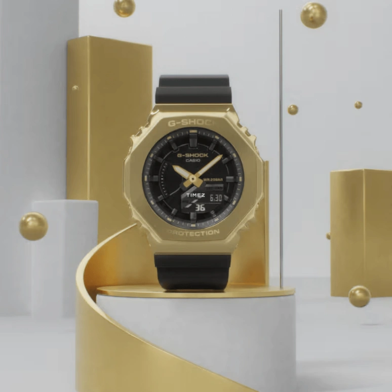 Casio,G-SHOCK 45.90x40.40mm,45.90x40.40mm,Resin,Stainless Steel,Black,Quartz,Countdown,Chronograph,Month,Date,Hardlex,Round,GMS2100GB,GMS2100GB-1A