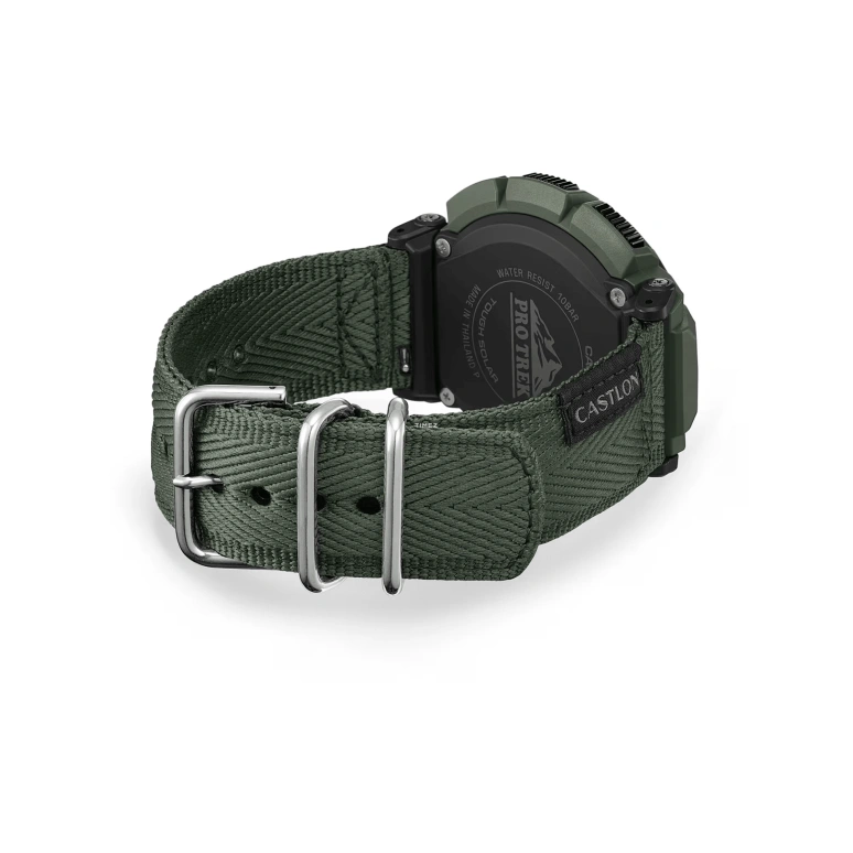 Casio,PROTREK 54.70x51.70mm,54.70x51.70mm,Resin,Bio-sourced,Black,Grey,Quartz,Countdown,Chronograph,Month,Date,Hardlex,Round,PRG340B,PRG340B-3