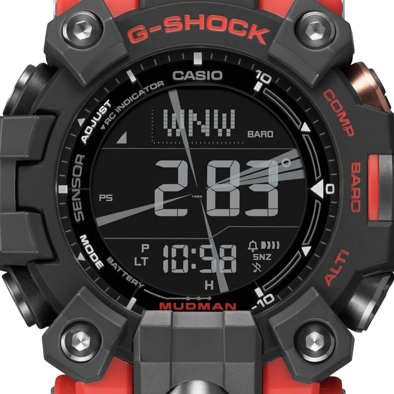Casio,MASTER OF G - LAND 56.70x52.70mm,56.70x52.70mm,Bio-sourced,Resin,Black,Quartz,Countdown,Chronograph,Month,Date,Hardlex,Round,GW9500,GW9500-1A4