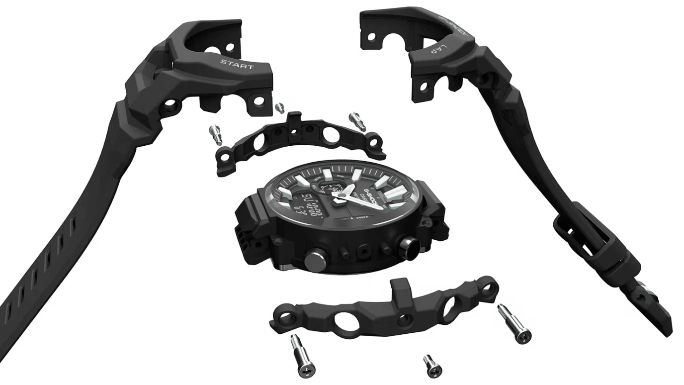 Casio,G-SHOCK 48.50x43.90mm,48.50x43.90mm,Carbon,Bio-sourced,Resin,Black,Quartz,Countdown,Chronograph,Month,Date,Hardlex,Round,GBA950,GBA950-1A