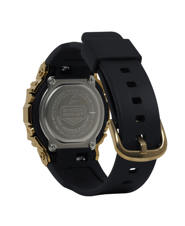 Casio,G-SHOCK 43.80x38.40mm,43.80x38.40mm,Resin,Stainless Steel,Black,Quartz,Countdown,Chronograph,Month,Date,Hardlex,Square,GMS5600GB,GMS5600GB-1