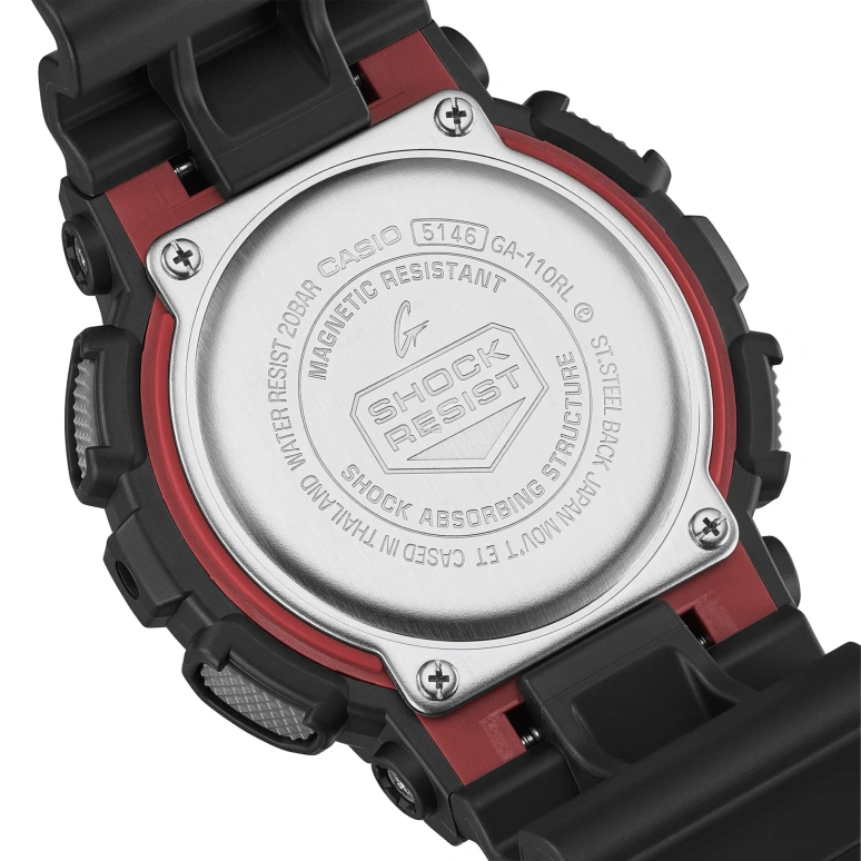 Casio,G-SHOCK 51.20mm,51.20mm,Resin,Bio-sourced,Grey,Quartz,Countdown,Chronograph,Month,Date,Hardlex,Round,GA110RL,GA110RL-1A