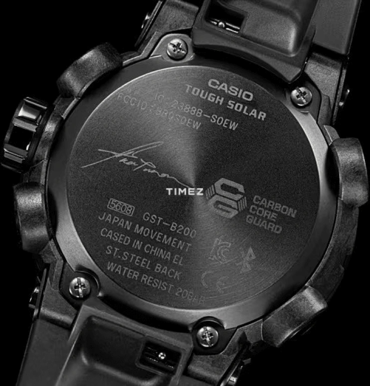 Casio,G-STEEL 46.50mm,46.50mm,Carbon,Black,Quartz,Countdown,Chronograph,Month,Date,Hardlex,Round,GST,GST-B200TJ-1A