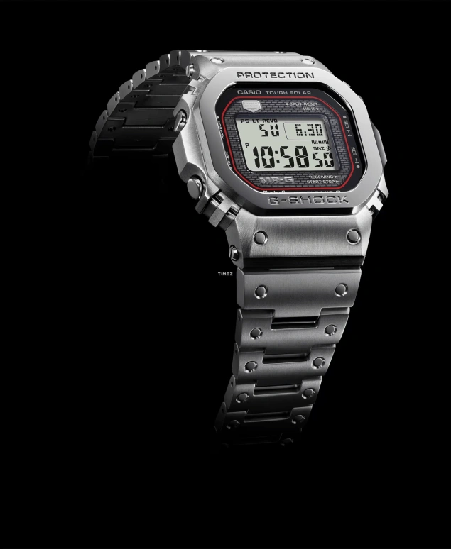 Casio,MR-G 49.40x43.20mm,49.40x43.20mm,Titanium,Grey,Quartz,Countdown,Chronograph,Month,Date,Sapphire,Crystal Glass,Square,MRGB5000D,MRGB5000D-1