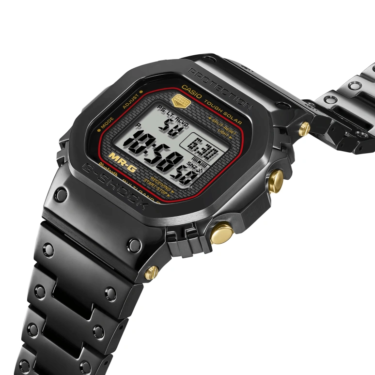 Casio,MR-G 49.40x43.20mm,49.40x43.20mm,Titanium,Grey,Quartz,Countdown,Chronograph,Month,Date,Sapphire,Crystal Glass,Square,MRGB5000B,MRGB5000B-1