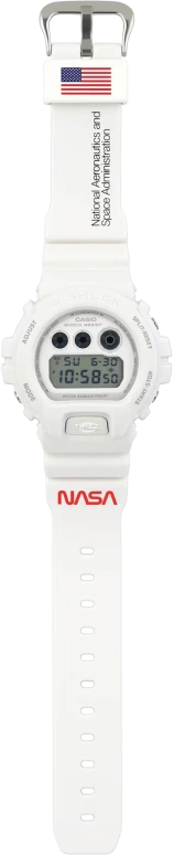 Casio,G-Shock 6900 50mm,50mm,Resin,White,Grey,Quartz,Countdown,Chronograph,Month,Date,Hardlex,Round,DW6900NASA23,DW6900NASA23-7