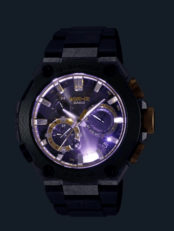 Casio,MR-G 49.80mm,49.80mm,Titanium,Black,Quartz,Countdown,Chronograph,Day,Dule Time,Hardlex,Round,MRGB2000GA,MRGB2000GA-1A