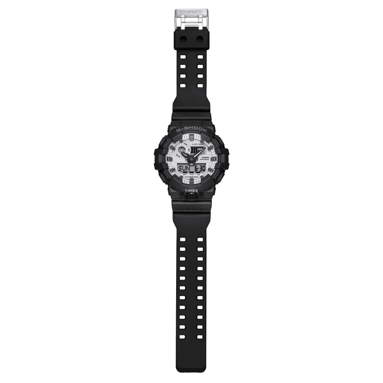 Casio,G-SHOCK 53.40mm,53.40mm,Resin,White,Quartz,Countdown,Chronograph,Month,Date,Hardlex,Round,GA700WD,GA700WD-1A