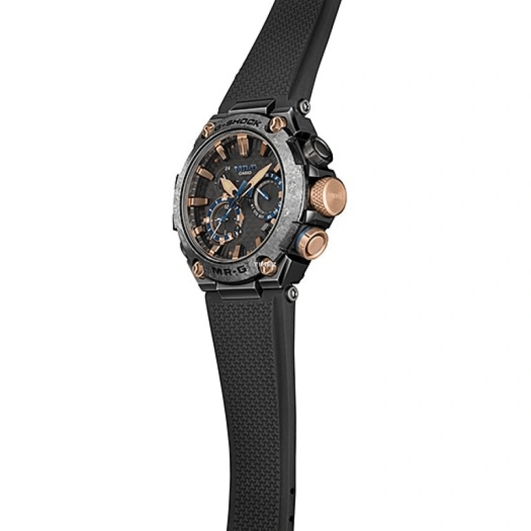 Casio,MR-G 54.70x49.80mm,54.70x49.80mm,Titanium,Black,Quartz,Countdown,Chronograph,Month,Date,Sapphire,Crystal Glass,Round,MRGB2000R,MRGB2000R-1A