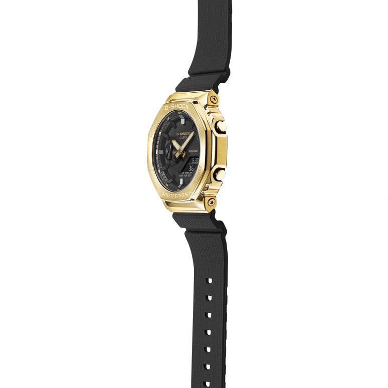 Casio,G-STEEL 49.30x44.40mm,49.30x44.40mm,Resin,Black,Quartz,Countdown,Chronograph,Month,Date,Hardlex,Octagon,GM2100G,GM2100G-1A9