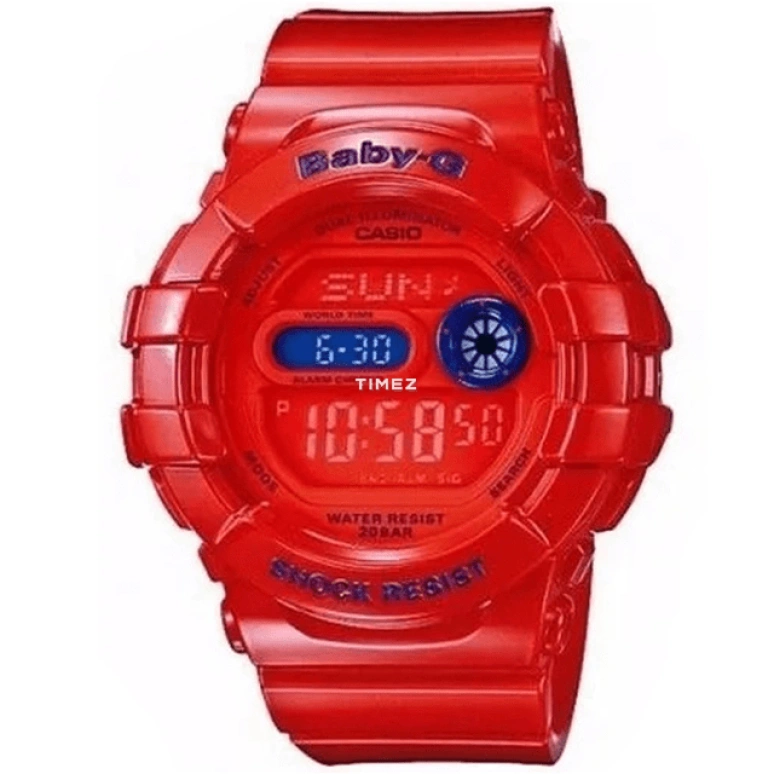 Casio,BABY-G 46.30x42.30mm,46.30x42.30mm,Plastic,Red,Quartz,Round,BGD,BGD-140-4D