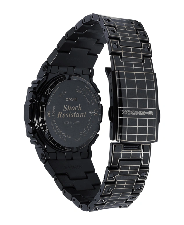 Casio,G-SHOCK 49.30x43.20mm,49.30x43.20mm,Stainless Steel,Black,Quartz,Countdown,Chronograph,Month,Date,Hardlex,Square,GMWB5000CS,GMWB5000CS-1