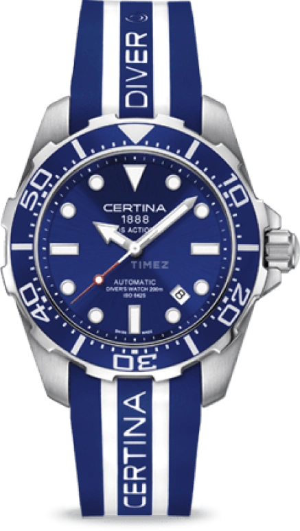 Certina,DS Action 43mm,43mm,Stainless Steel,Blue,Automatic,Day,42hours,C013,C013.407.17.041.00