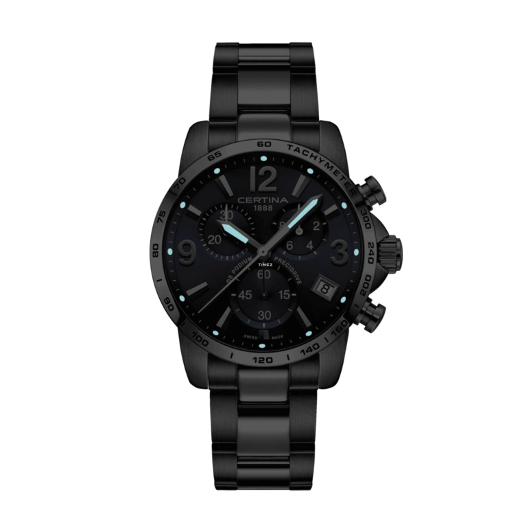 Certina,DS Podium 41mm,41mm,Stainless Steel,Blue,Quartz,Chronograph,Day,C034,C034.417.11.047.00