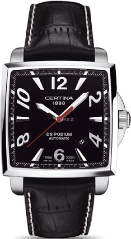 Certina,DS Podium 37.50mm,37.50mm,Stainless Steel,Black,Automatic,Day,42hours,C001,C001.507.16.057.01
