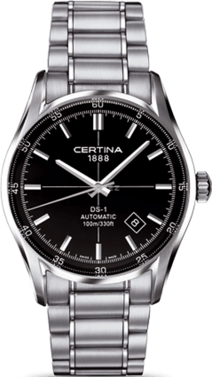 Certina,DS-1 39mm,39mm,Stainless Steel,Black,Automatic,Day,42hours,C006,C006.407.11.051.00