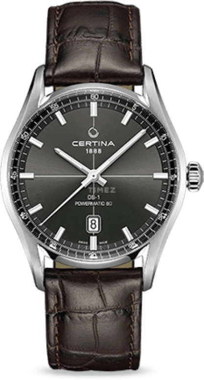 Certina,DS-1 40mm,40mm,Stainless Steel,Grey,Automatic,Day,80hours,C029,C029.407.16.081.00