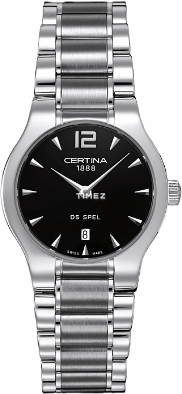 Certina,DS Spel 30mm,30mm,Stainless Steel,Black,Quartz,Day,26280hours,C012,C012.209.11.057.00