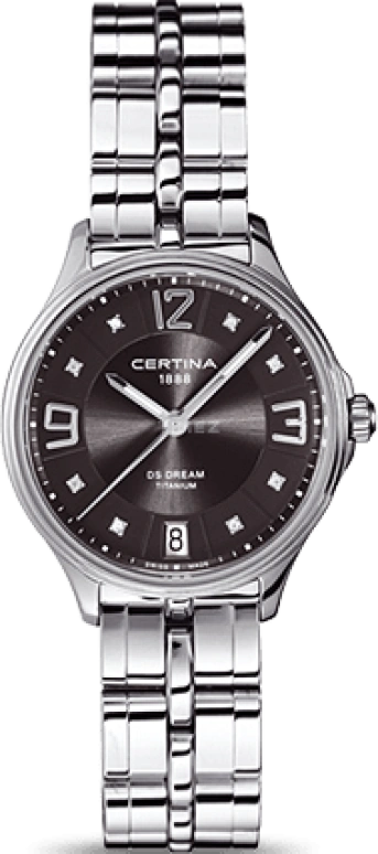 Certina,DS Dream 30.50mm,30.50mm,Titanium,Black,Quartz,Day,26280hours,C021,C021.210.44.086.00