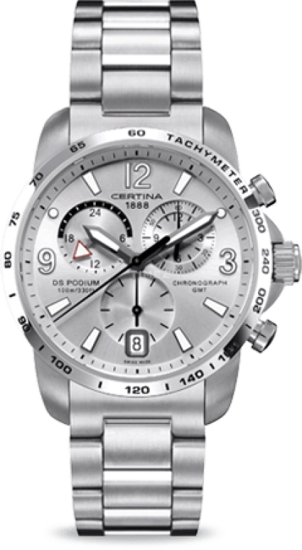 Certina,DS Podium 42mm,42mm,Stainless Steel,Silver,Quartz,Chronograph,Date,Rattrapante,C001,C001.639.11.037.00