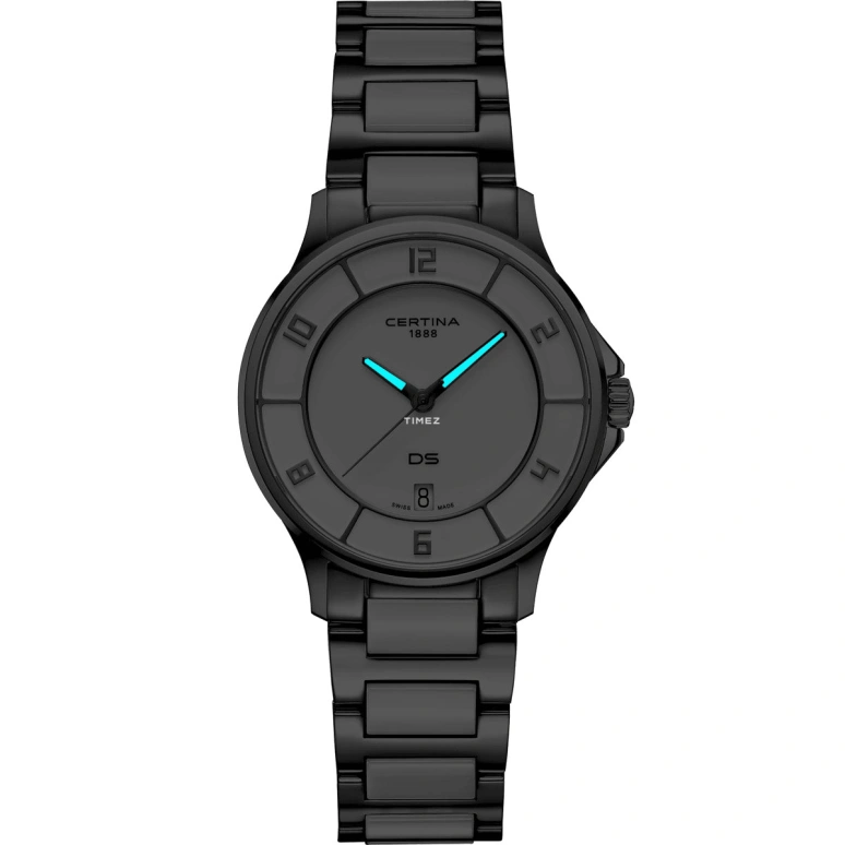 Certina,DS 35mm,35mm,Stainless Steel,White,Quartz,Day,Sapphire,C039,C039.251.11.017.00